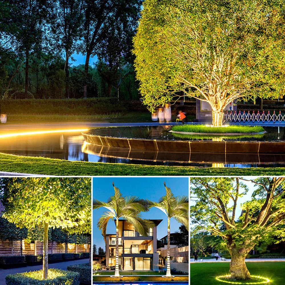 4PCS Led Garden Tree Hug Lights Night Projection Outdoor Landscape Lamp IP65 Waterproof For Home Decoration Garden Park Yard