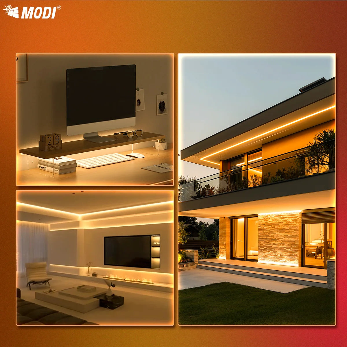 Solar LED strip light 2835 waterproof IP65 12V 5M/10M warm light 3000K  for indoor light, outdoor light, wall light decoration