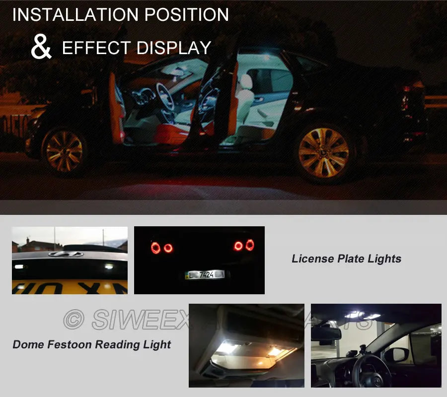31MM Car Interior Lamps 12 SMD 3528 LED Auto Reading Map Door Dome Festoon Bulbs DC 12V Automobiles License Plate Lights 1 Pcs