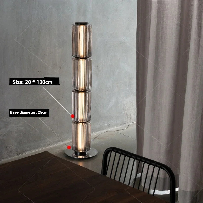 American Iron Cream Glass Floor Lamp, Dining Room Ceiling Lamp, LED Dimmable Metallic Lustre Lamp for Living Room Table Lamps