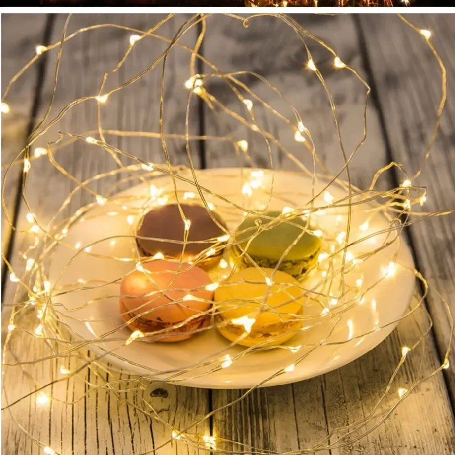 5M Waterproof Led Copper Wire Fairy Lights LED String Lights Battery Operated DIY Wedding Party Christmas Decoration Lights