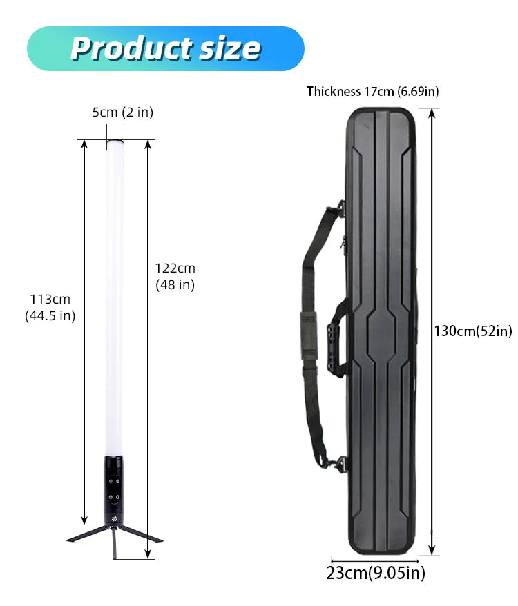 4*IP65 Waterproof 360 Pixel LED Tubes Battery Light Wireless DMX Wifi Control Stick Club Light for DJ Party KTV Theme Park