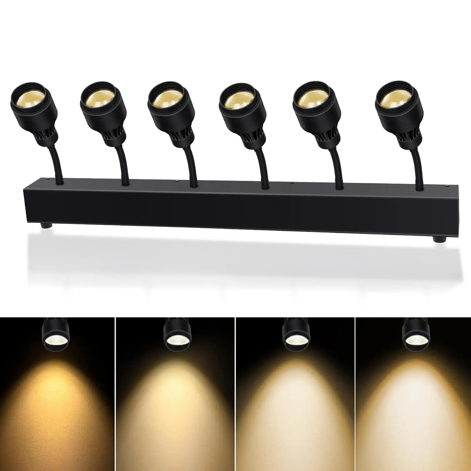 LED Stage Spot Light 6X20W Beam Manual Zoom Wash Bar White Color Indoor Dmx512 for DJ Disco Party Home Club LiveConcert Church