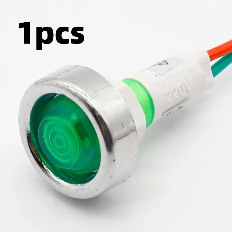 1/5/10pcs LED strip signal light circular power indicator light DC12V 10mm red green yellow blue white