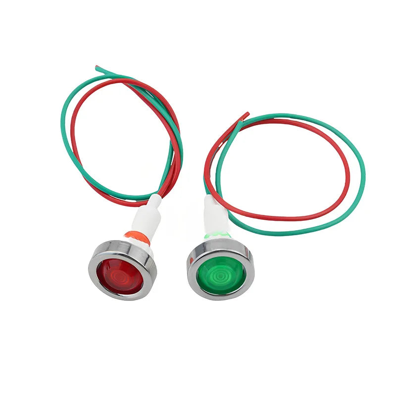 1/5/10pcs LED strip signal light circular power indicator light DC12V 10mm red green yellow blue white