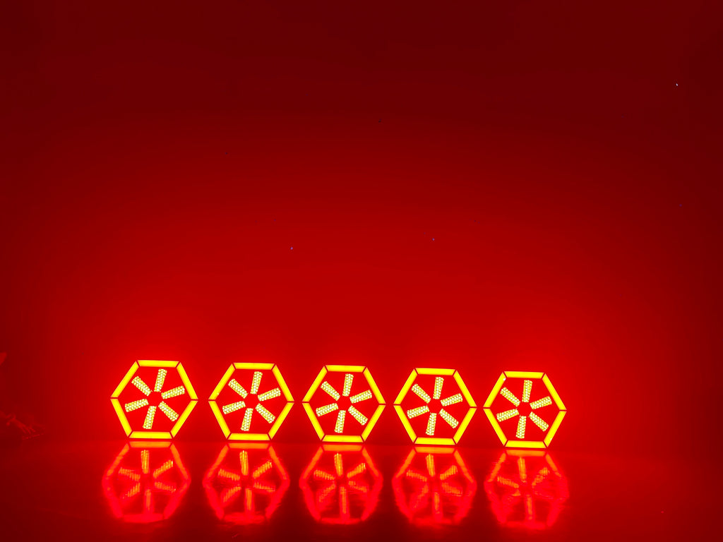 Vintage 150W LED Pixel Hexagonal Strobe Light DMX Bar Clear Night Club Stage Atmosphere Lights Blinder Flat Ceiling Pendant Lamp