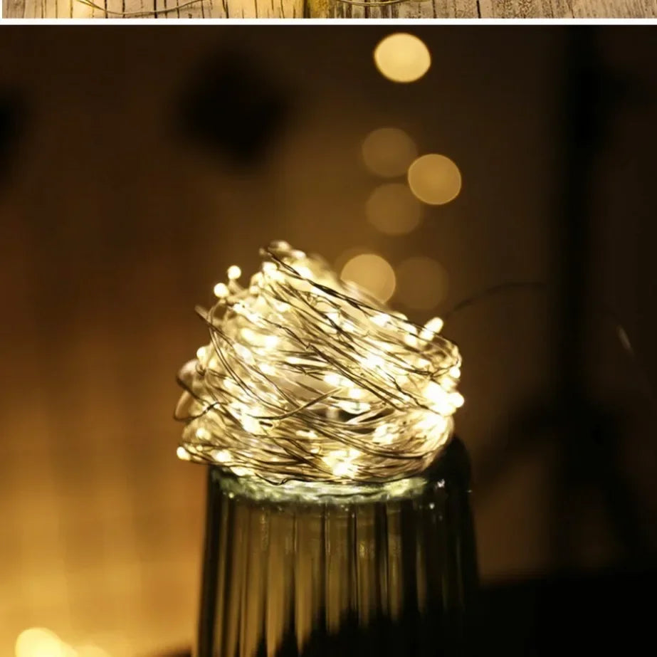 5M Waterproof Led Copper Wire Fairy Lights LED String Lights Battery Operated DIY Wedding Party Christmas Decoration Lights