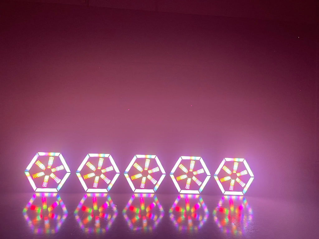 Vintage 150W LED Pixel Hexagonal Strobe Light DMX Bar Clear Night Club Stage Atmosphere Lights Blinder Flat Ceiling Pendant Lamp
