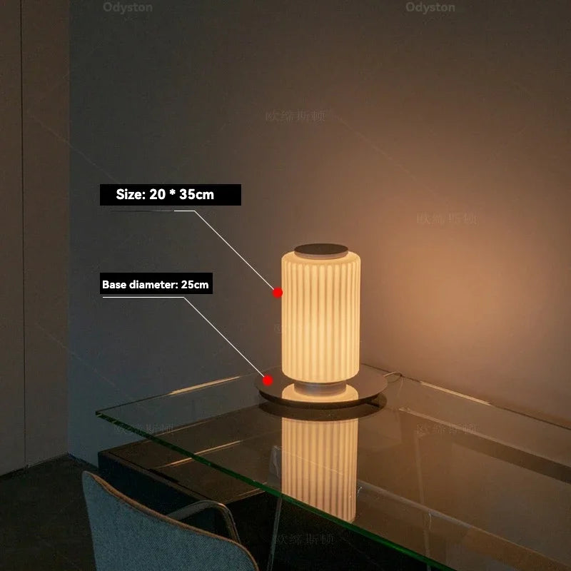 American Iron Cream Glass Floor Lamp, Dining Room Ceiling Lamp, LED Dimmable Metallic Lustre Lamp for Living Room Table Lamps