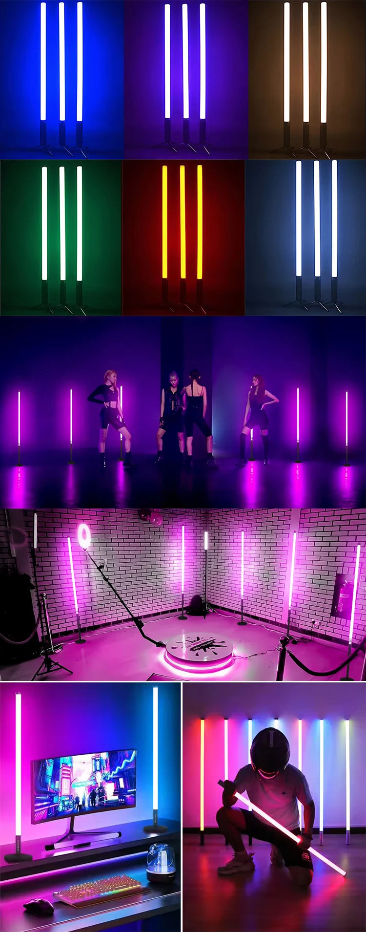 4*IP65 Waterproof 360 Pixel LED Tubes Battery Light Wireless DMX Wifi Control Stick Club Light for DJ Party KTV Theme Park