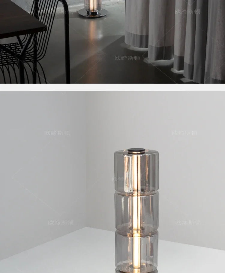 American Iron Cream Glass Floor Lamp, Dining Room Ceiling Lamp, LED Dimmable Metallic Lustre Lamp for Living Room Table Lamps