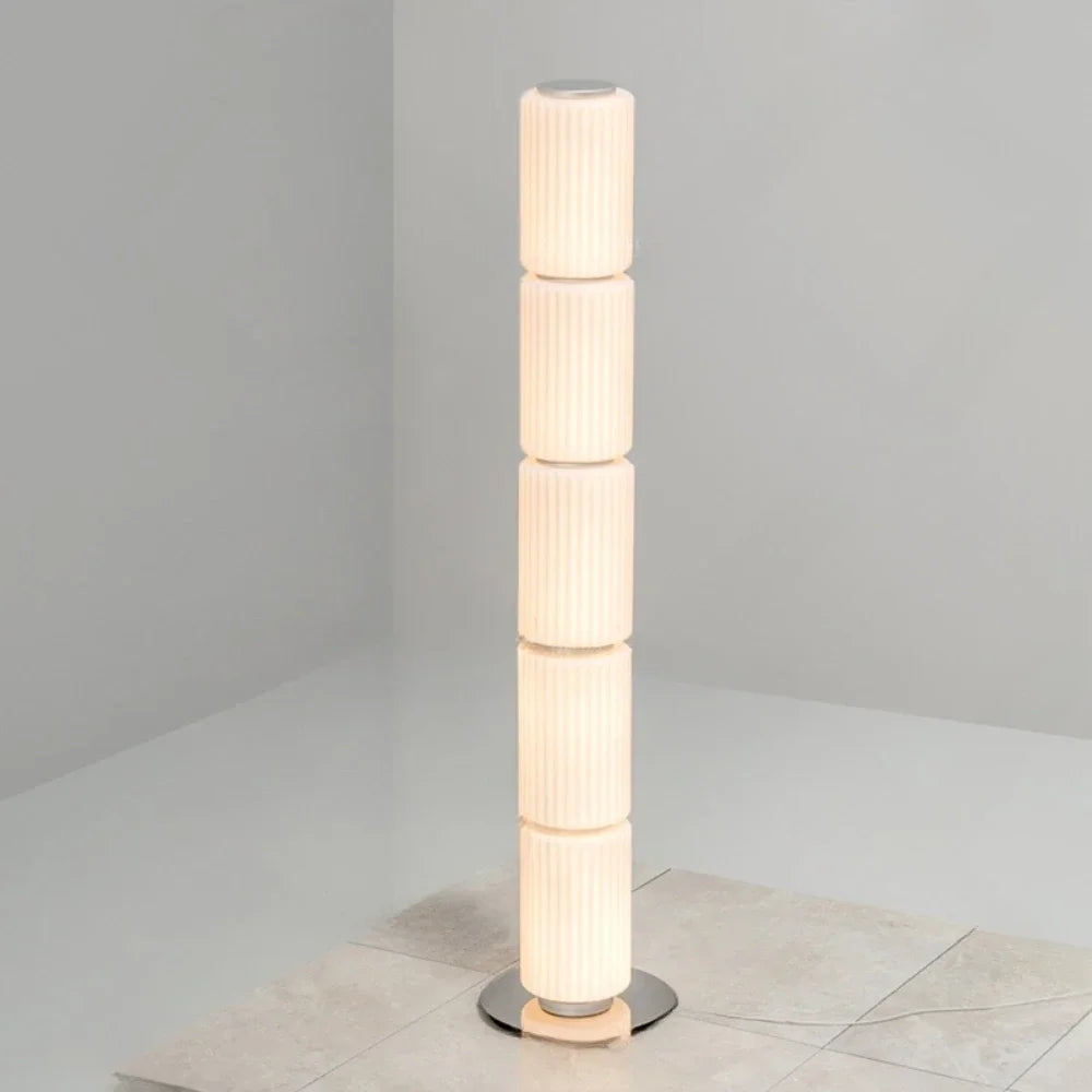 American Iron Cream Glass Floor Lamp, Dining Room Ceiling Lamp, LED Dimmable Metallic Lustre Lamp for Living Room Table Lamps