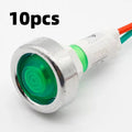 1/5/10pcs LED strip signal light circular power indicator light DC12V 10mm red green yellow blue white