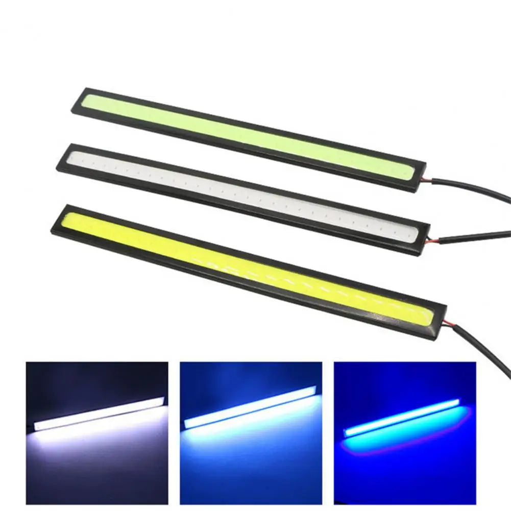 2Pcs Car Headlight LED 28 Lights Ultra-thin Waterproof COB Daytime Running Light for Universal Auto Modification