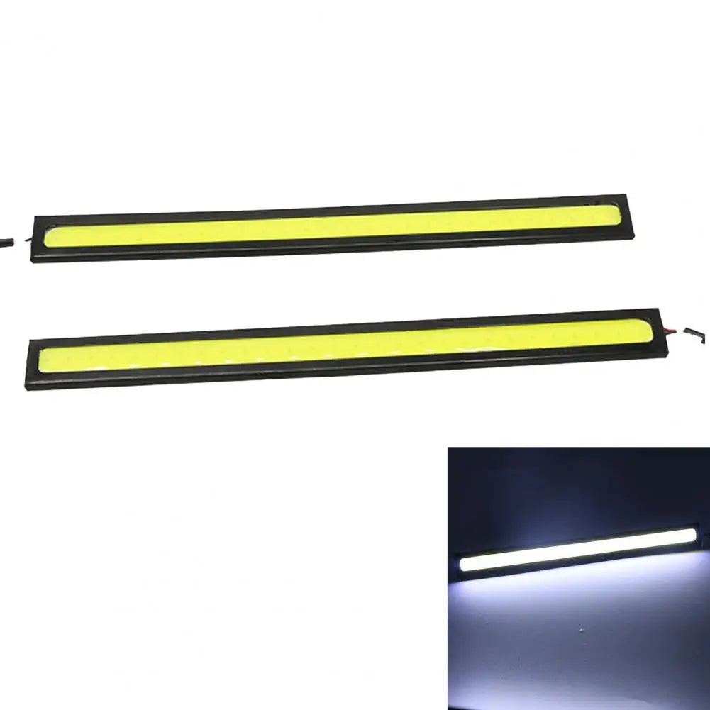 2Pcs Car Headlight LED 28 Lights Ultra-thin Waterproof COB Daytime Running Light for Universal Auto Modification