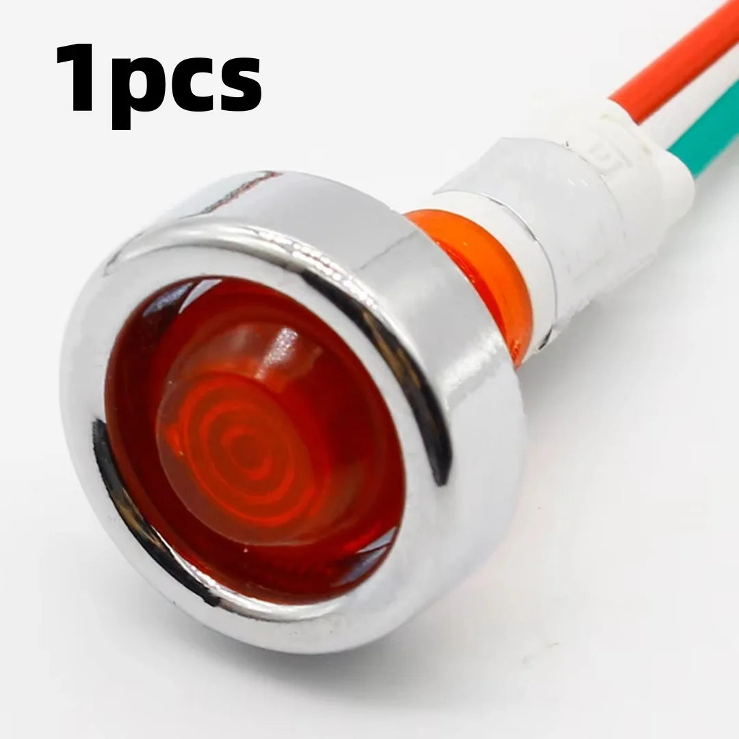 1/5/10pcs LED strip signal light circular power indicator light DC12V 10mm red green yellow blue white