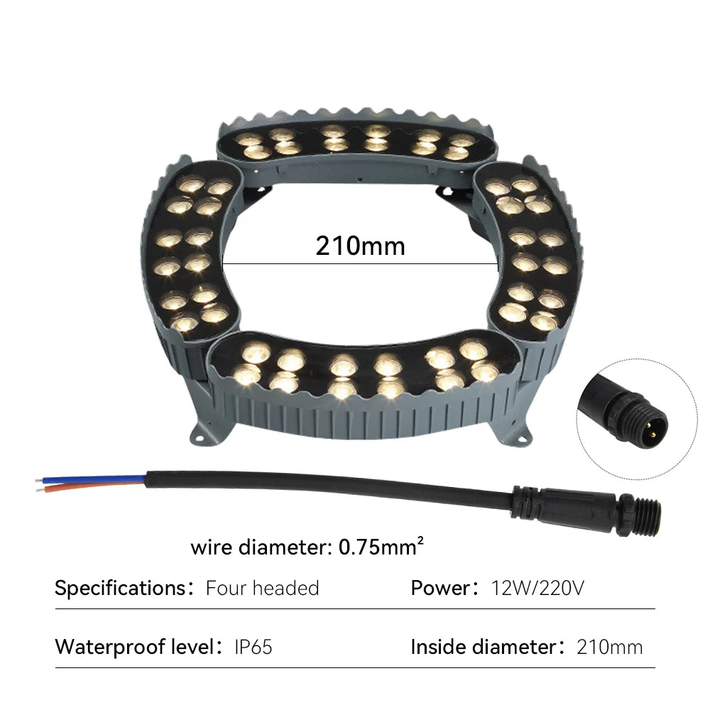 4PCS Led Garden Tree Hug Lights Night Projection Outdoor Landscape Lamp IP65 Waterproof For Home Decoration Garden Park Yard