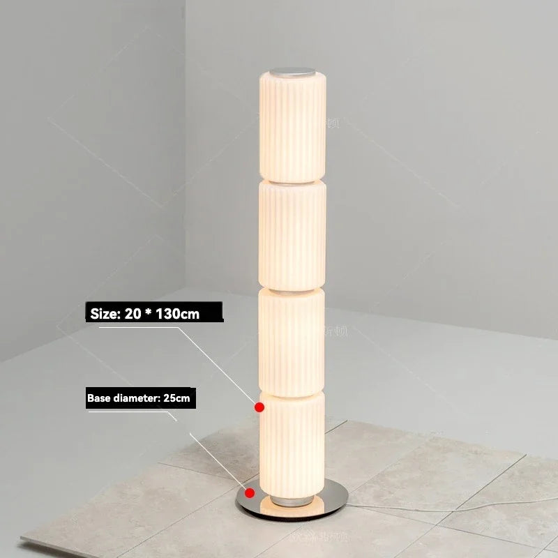 American Iron Cream Glass Floor Lamp, Dining Room Ceiling Lamp, LED Dimmable Metallic Lustre Lamp for Living Room Table Lamps