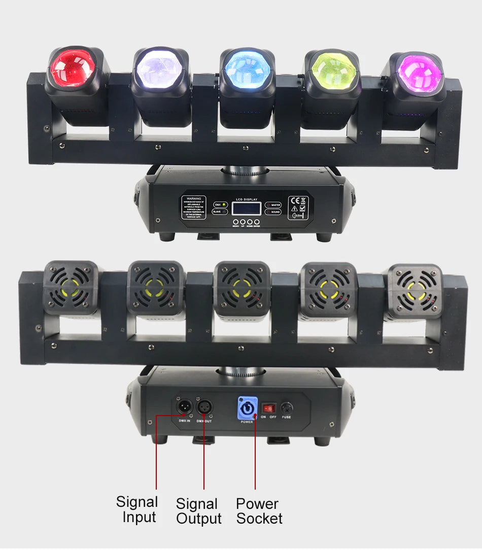 RGBW 4IN1 5X40W LED FIVE-HEAD BEAM Light DMX512 LED  Stage Lighting for Lighting Show DJ Disco Party Bar Wedding