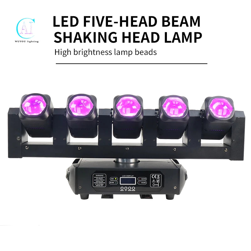 RGBW 4IN1 5X40W LED FIVE-HEAD BEAM Light DMX512 LED  Stage Lighting for Lighting Show DJ Disco Party Bar Wedding