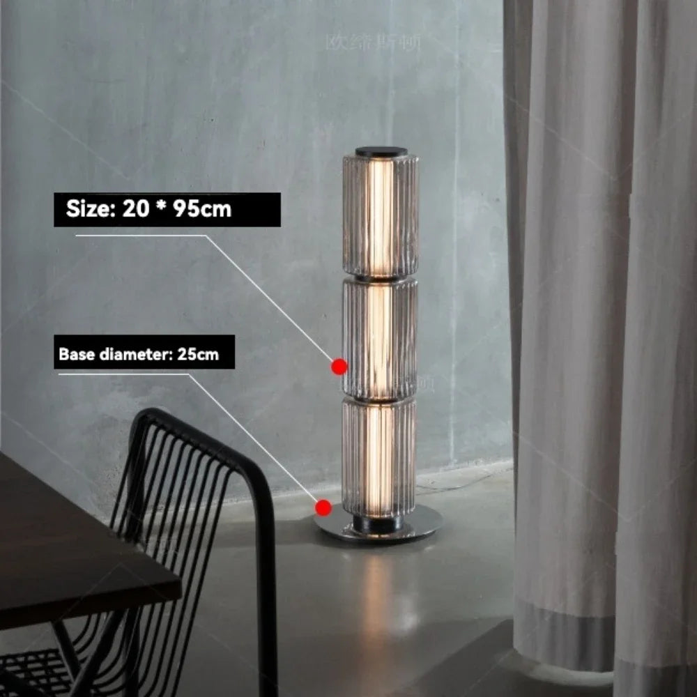 American Iron Cream Glass Floor Lamp, Dining Room Ceiling Lamp, LED Dimmable Metallic Lustre Lamp for Living Room Table Lamps