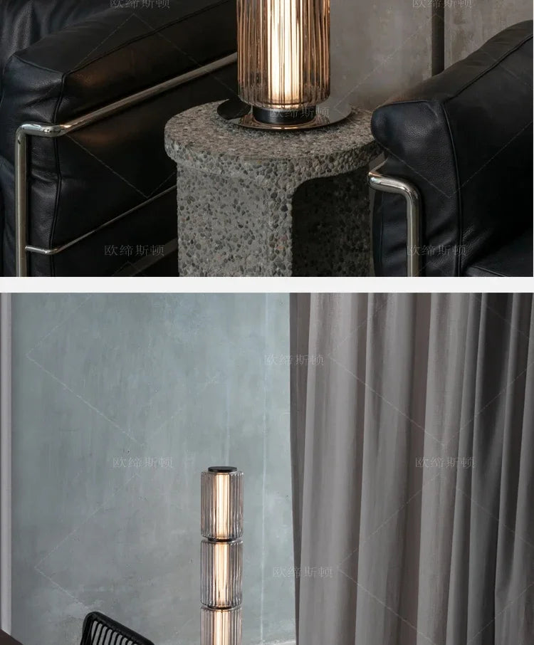 American Iron Cream Glass Floor Lamp, Dining Room Ceiling Lamp, LED Dimmable Metallic Lustre Lamp for Living Room Table Lamps