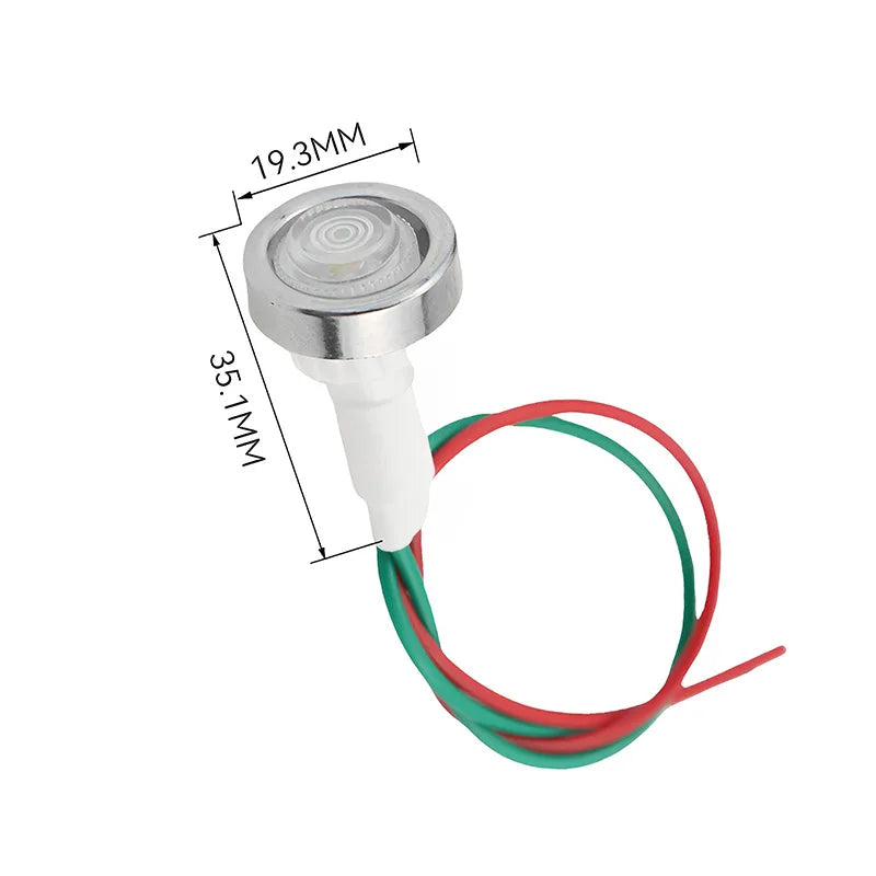 1/5/10pcs LED strip signal light circular power indicator light DC12V 10mm red green yellow blue white