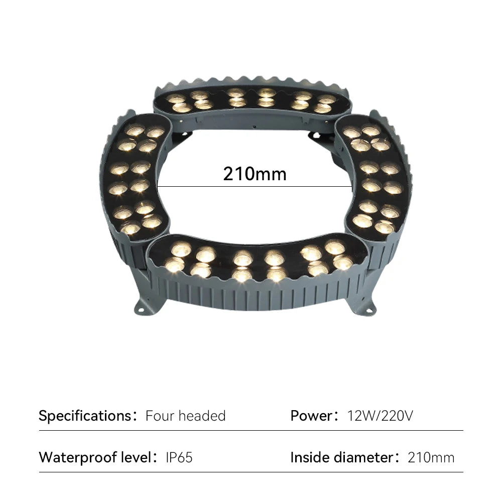 4PCS Led Garden Tree Hug Lights Night Projection Outdoor Landscape Lamp IP65 Waterproof For Home Decoration Garden Park Yard