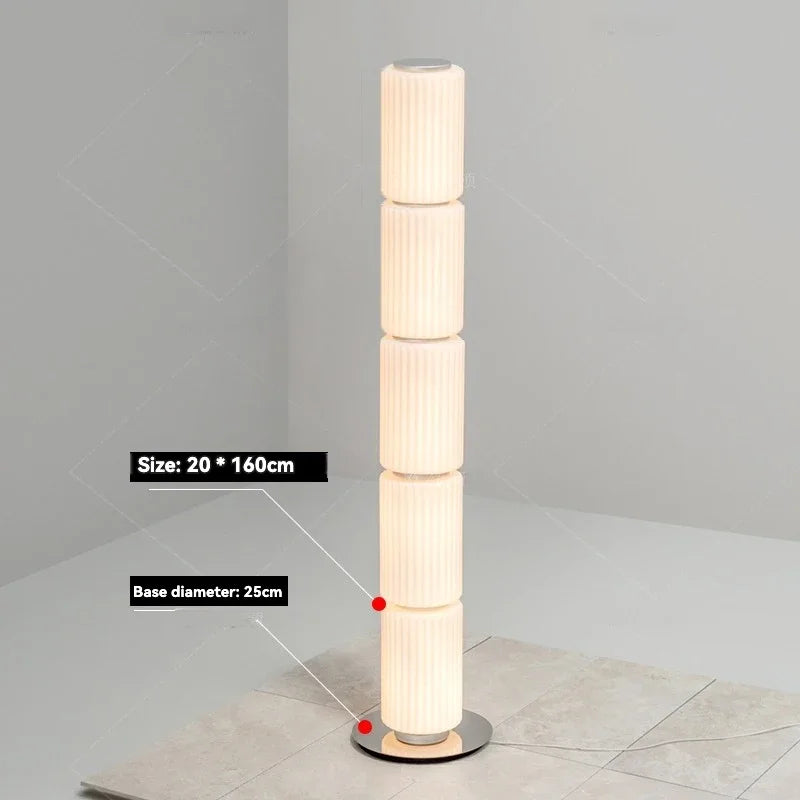 American Iron Cream Glass Floor Lamp, Dining Room Ceiling Lamp, LED Dimmable Metallic Lustre Lamp for Living Room Table Lamps