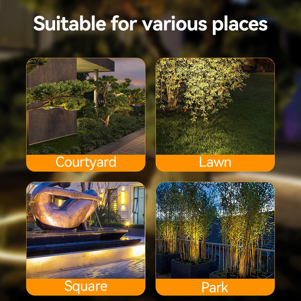 4PCS Led Garden Tree Hug Lights Night Projection Outdoor Landscape Lamp IP65 Waterproof For Home Decoration Garden Park Yard