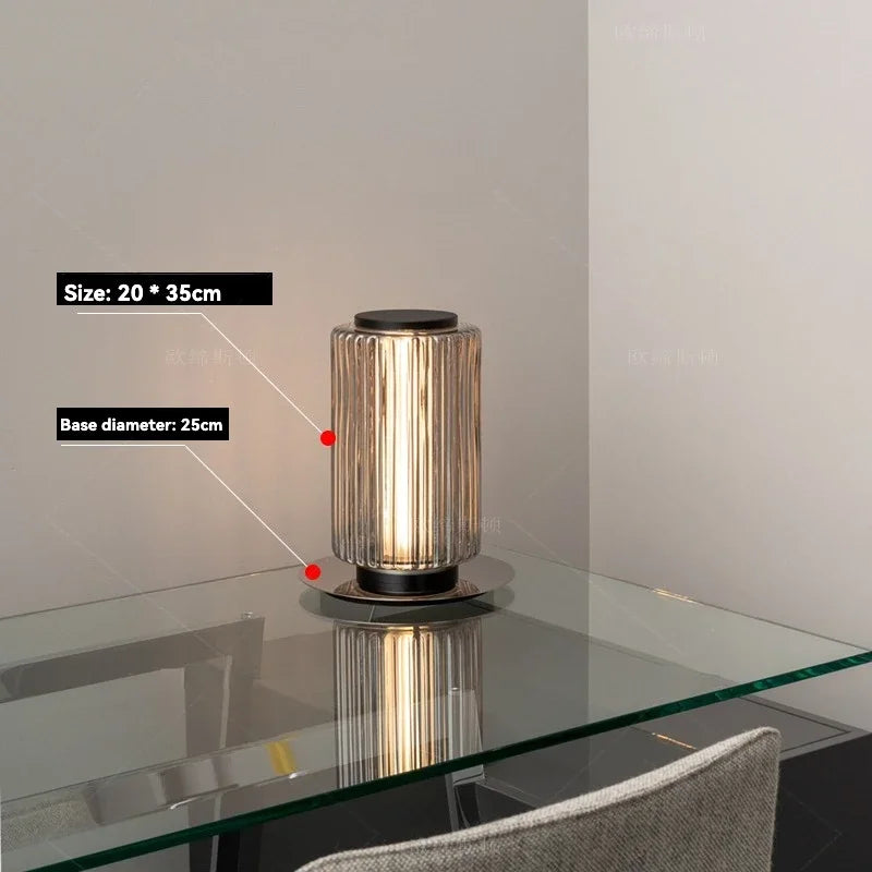American Iron Cream Glass Floor Lamp, Dining Room Ceiling Lamp, LED Dimmable Metallic Lustre Lamp for Living Room Table Lamps