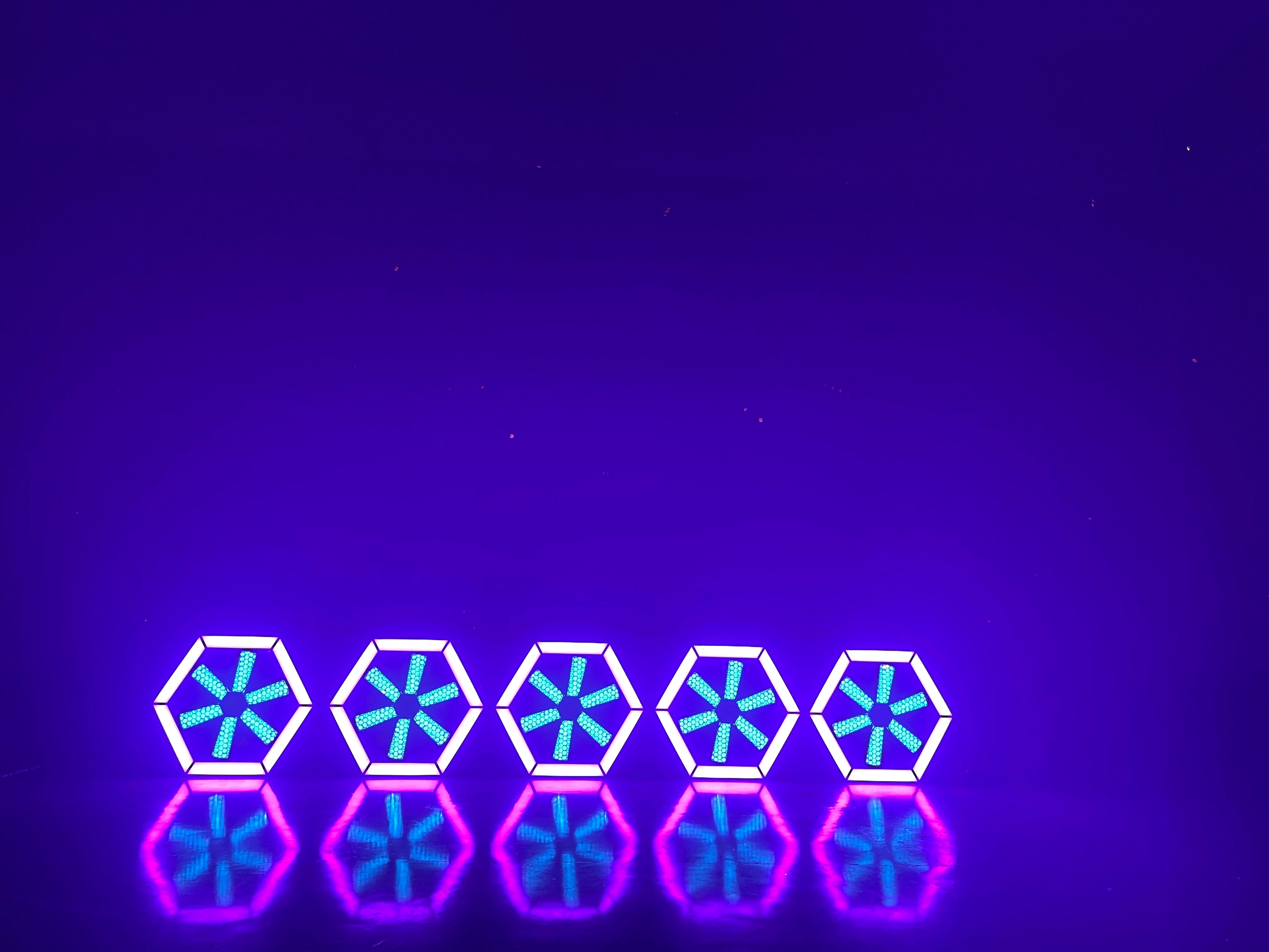 Vintage 150W LED Pixel Hexagonal Strobe Light DMX Bar Clear Night Club Stage Atmosphere Lights Blinder Flat Ceiling Pendant Lamp
