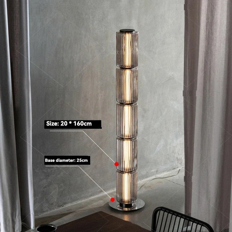 American Iron Cream Glass Floor Lamp, Dining Room Ceiling Lamp, LED Dimmable Metallic Lustre Lamp for Living Room Table Lamps