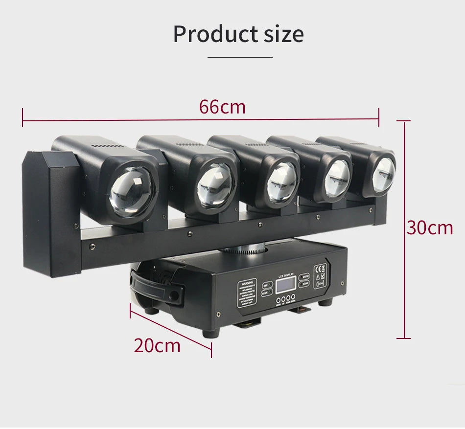 RGBW 4IN1 5X40W LED FIVE-HEAD BEAM Light DMX512 LED  Stage Lighting for Lighting Show DJ Disco Party Bar Wedding