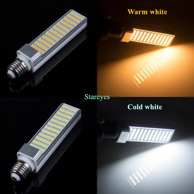 30 pcs G24 G23 E27 12W SMD 5050 60 LED PL Bulb LED Bedroom Light 930 LM PLC Corn lamp LED transverse inserted lights