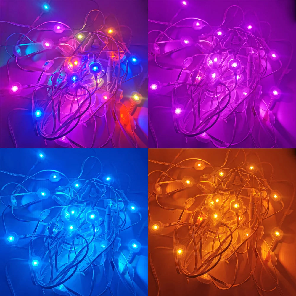 Outdoor Eaves LED Light String Waterproof Light Bar Decoration Permanent RGB WIFI Bluetooth Voice Control 15M Home Decoration