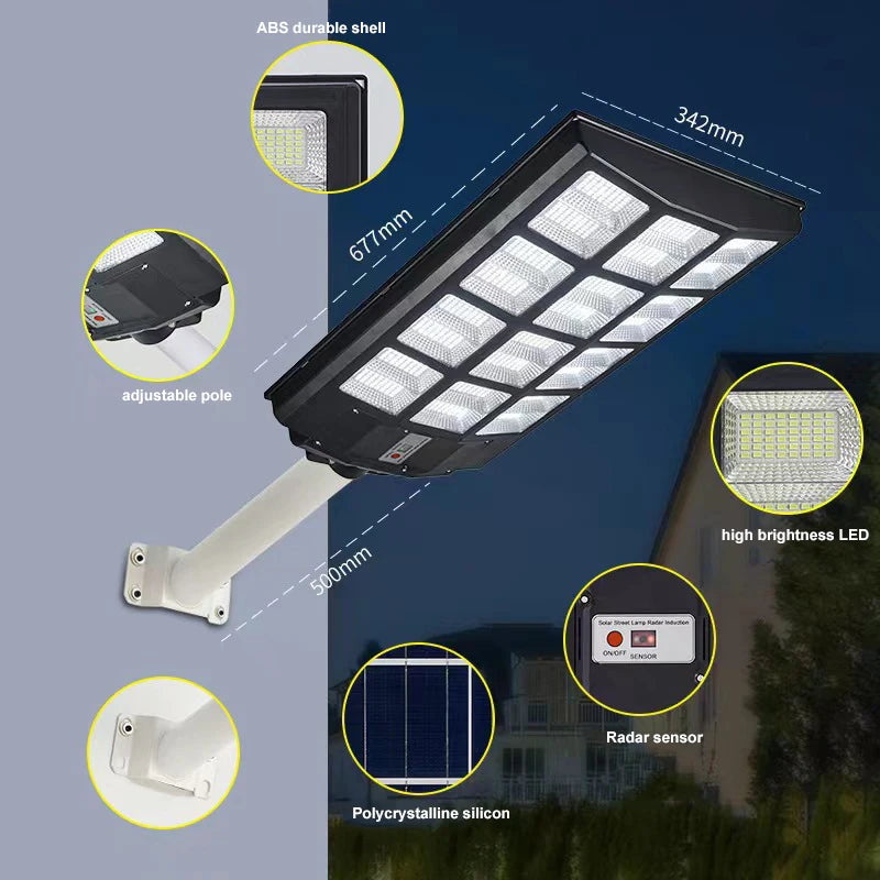 Solar Street Lights Outdoor Motion Detection Waterproof LED Flood Lights for Garden Path Wall Lighting SolarPowered Sun Light