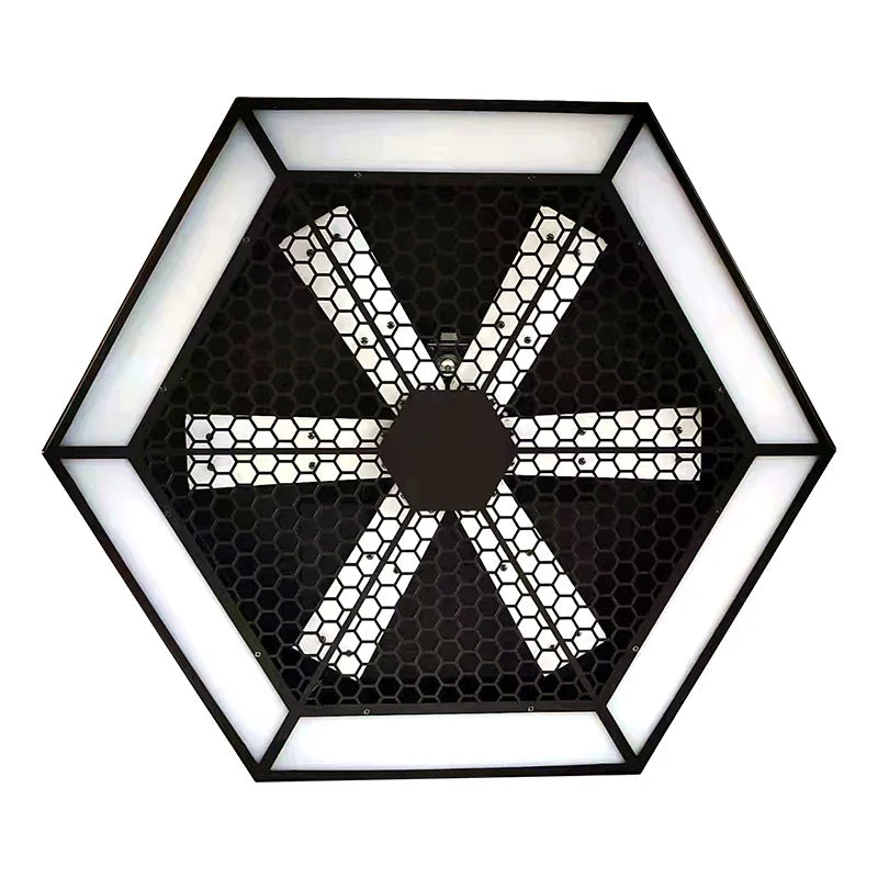 Vintage 150W LED Pixel Hexagonal Strobe Light DMX Bar Clear Night Club Stage Atmosphere Lights Blinder Flat Ceiling Pendant Lamp