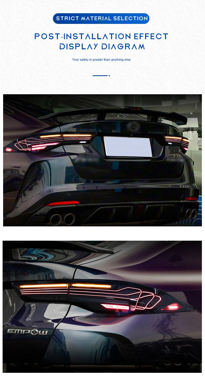 Taillight Tools New CSL Style Lights For GAC Trumpchi EMPOW 2021-2024 Tail Lamp Modified DRL LED Horse Race Car Accessories