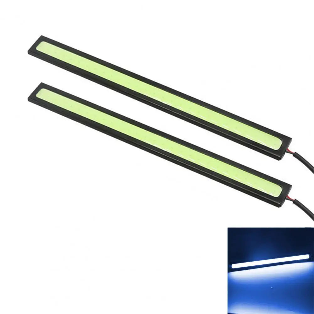 2Pcs Car Headlight LED 28 Lights Ultra-thin Waterproof COB Daytime Running Light for Universal Auto Modification