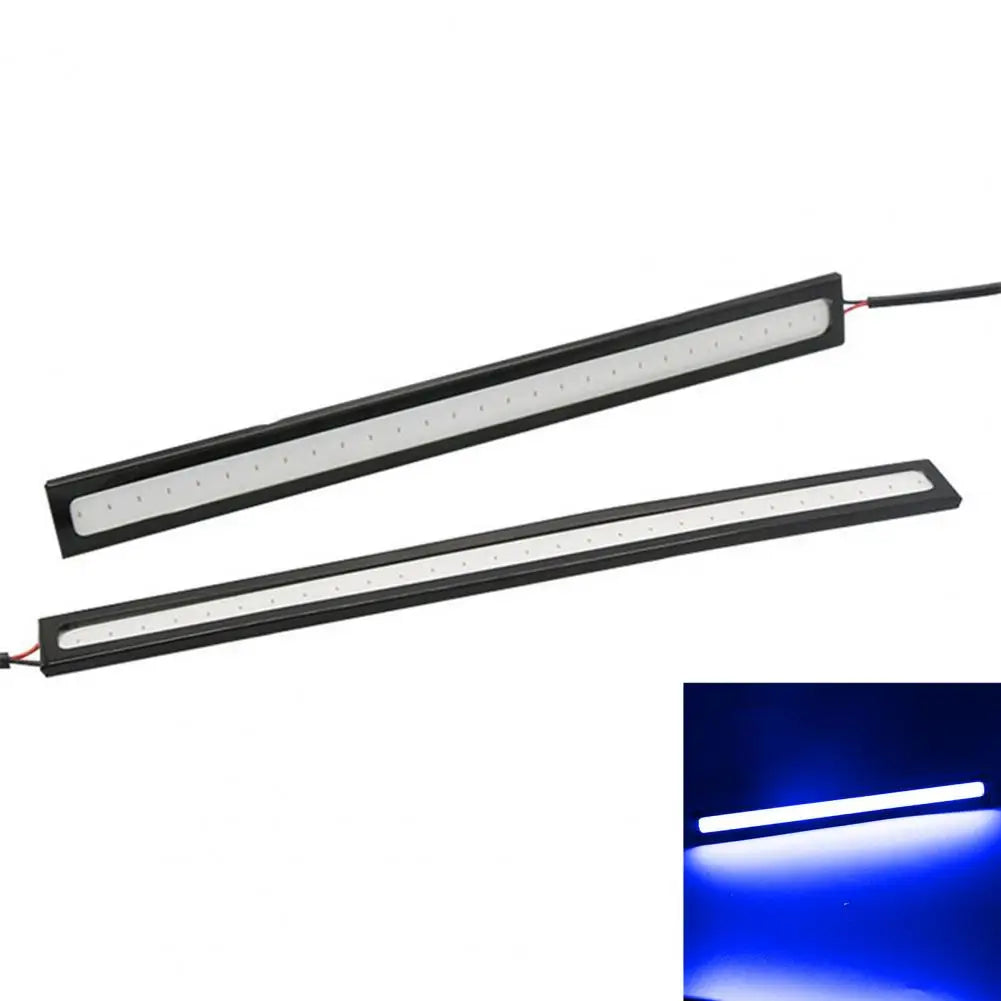 2Pcs Car Headlight LED 28 Lights Ultra-thin Waterproof COB Daytime Running Light for Universal Auto Modification