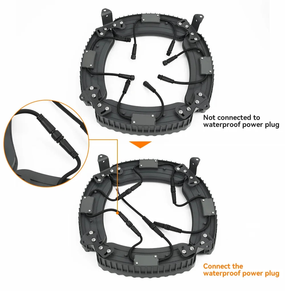 4PCS Led Garden Tree Hug Lights Night Projection Outdoor Landscape Lamp IP65 Waterproof For Home Decoration Garden Park Yard