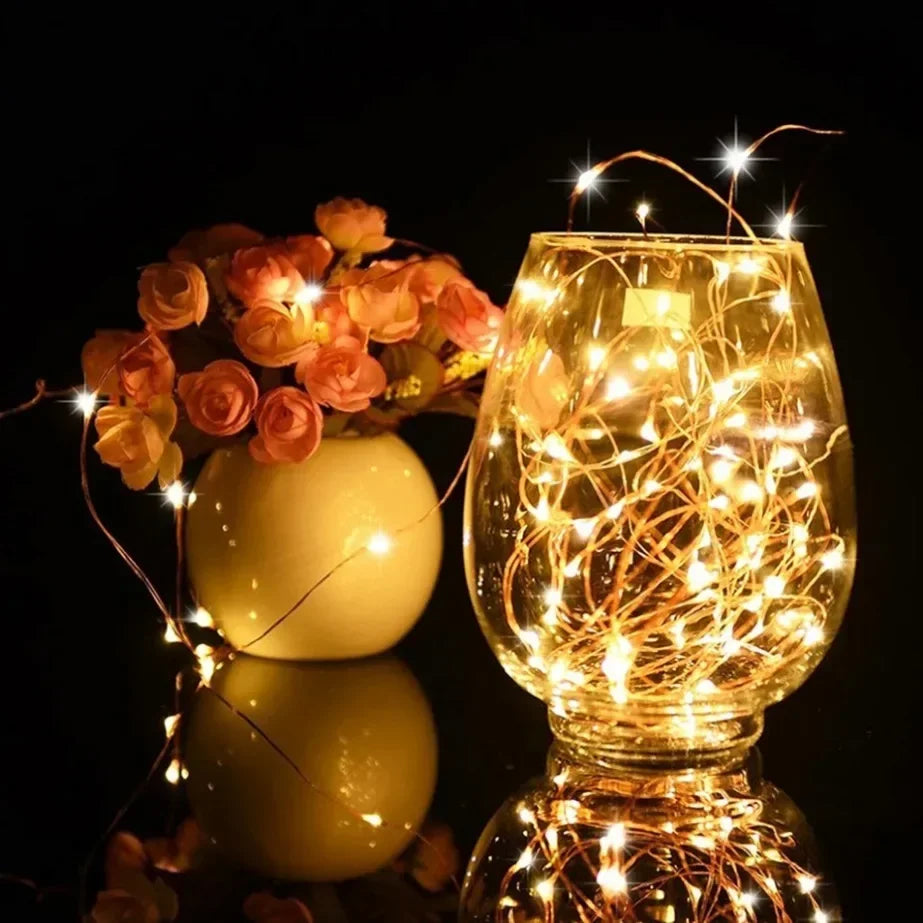 5M Waterproof Led Copper Wire Fairy Lights LED String Lights Battery Operated DIY Wedding Party Christmas Decoration Lights