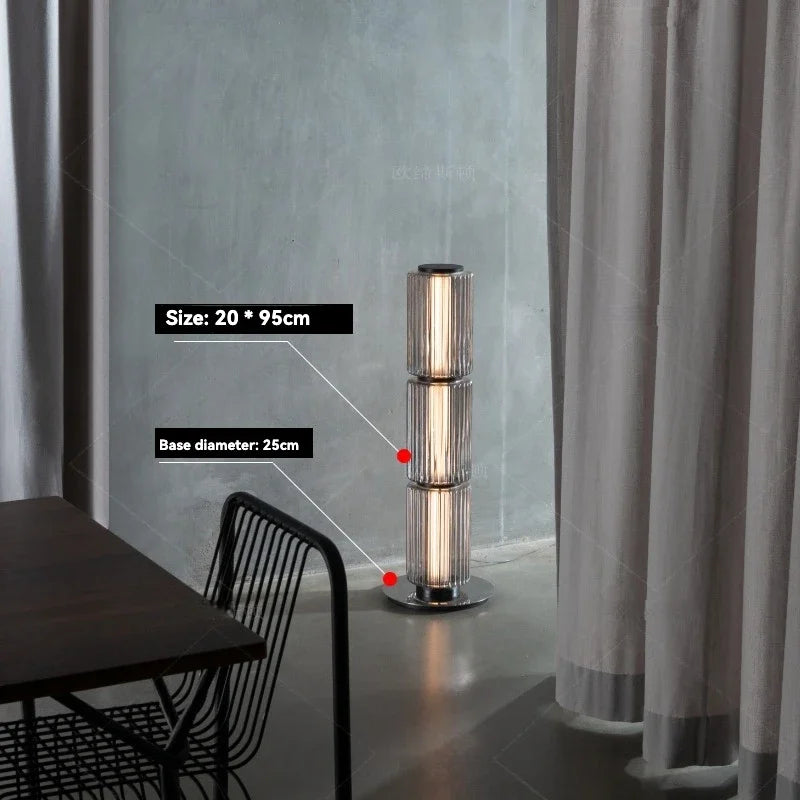 American Iron Cream Glass Floor Lamp, Dining Room Ceiling Lamp, LED Dimmable Metallic Lustre Lamp for Living Room Table Lamps